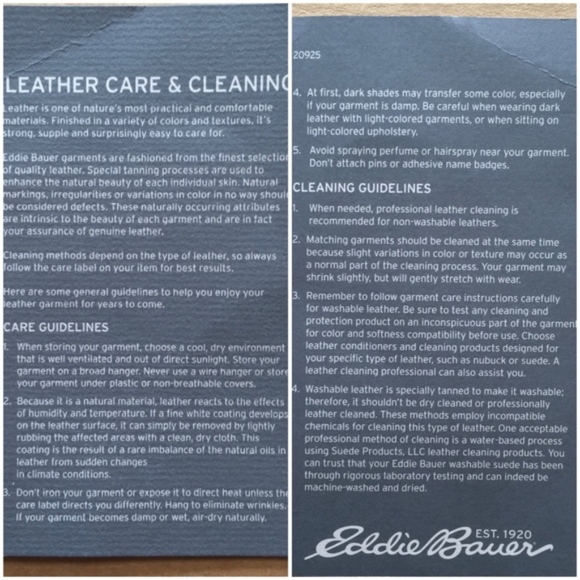 [SOLD] Eddie Bauer Tall Stine Leather Jacket | MT - Picture 6 of 7